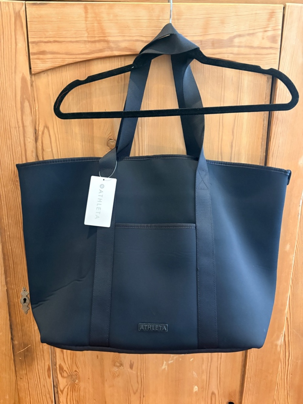 Athleta black Diem Tote Bag new NWT travel gym $99 purse
